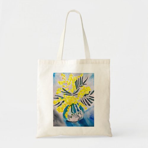 Yellow Wattle native Australian flower art Tote Bag