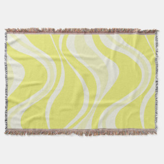 Yellow Waves Throw Blanket