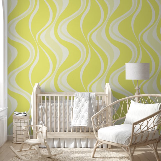 Yellow Waves Wallpaper (Kids)