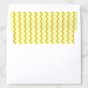Yellow Wavy Stripe Pattern Modern Elegant Envelope Liner
