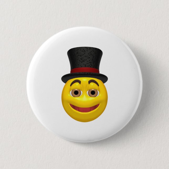 Yellow wearing a top hat button (Front)