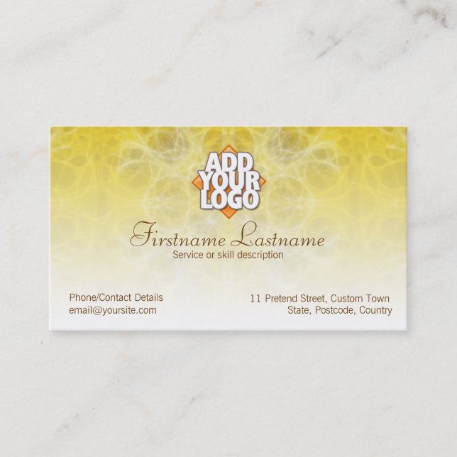 Yellow Web Business Card (Front)