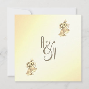 Yellow Wedding Bells Invitation