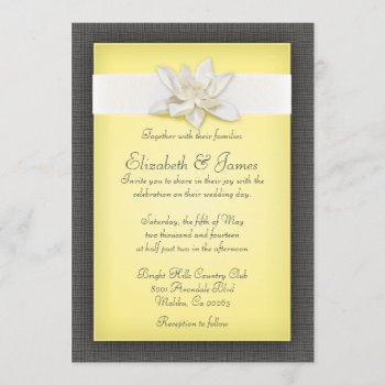 Yellow Wedding Invitations by topinvitations at Zazzle