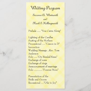 Yellow Wedding Programs  Garden Wedding  Spring Program by itsyourwedding at Zazzle