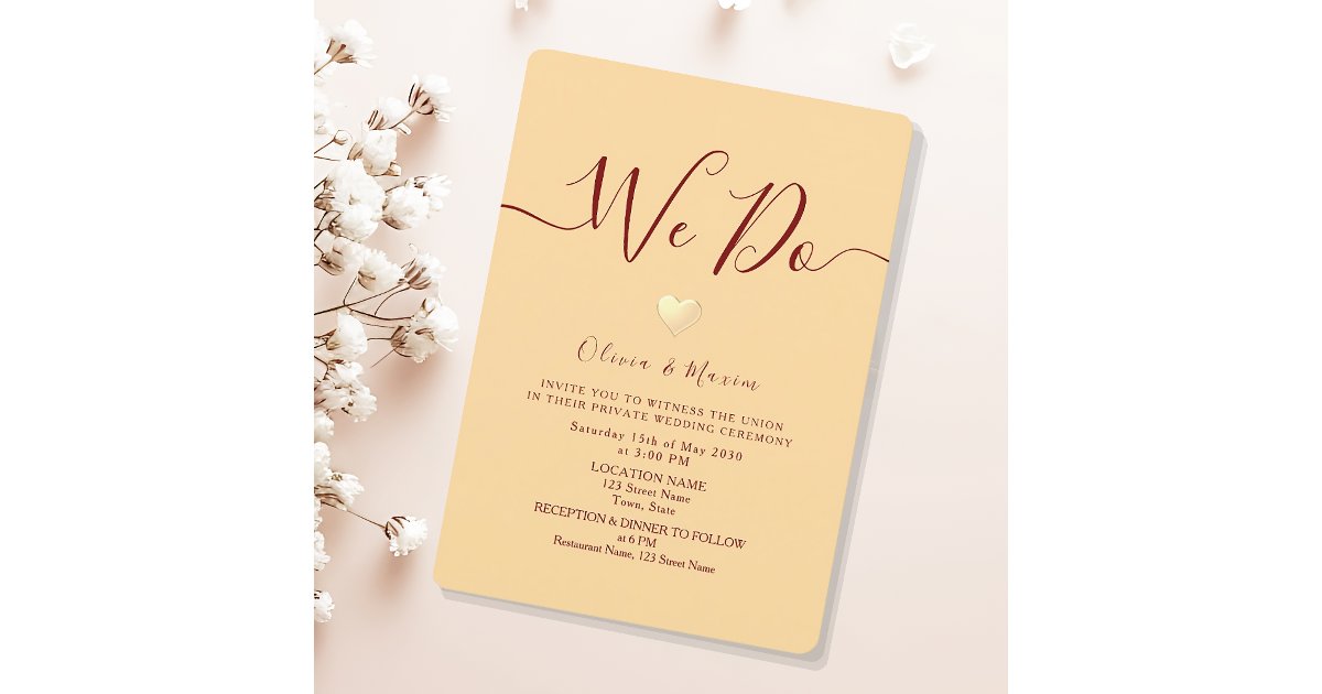 Yellow Wedding Reception Invitation | Zazzle
