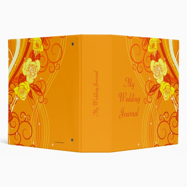 Yellow Wedding Roses Orange Binder (Background)