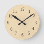 Yellow Wheat Color Kitchen Wall Clock at Zazzle