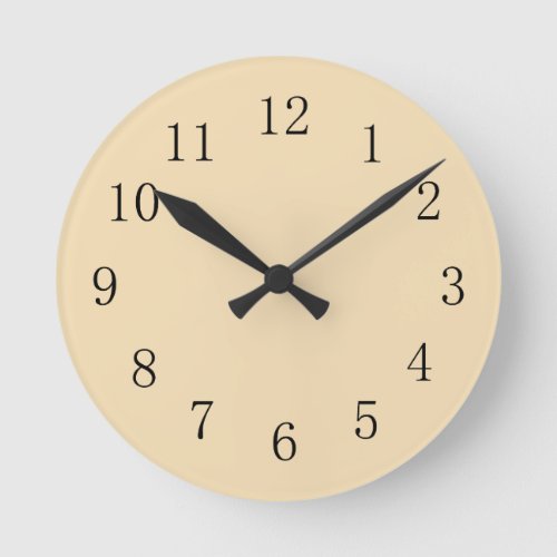 Yellow Wheat Color Kitchen Wall Clock