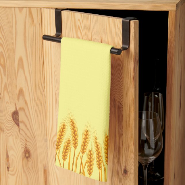 Yellow Wheat Kitchen Towels (Thirds Fold)