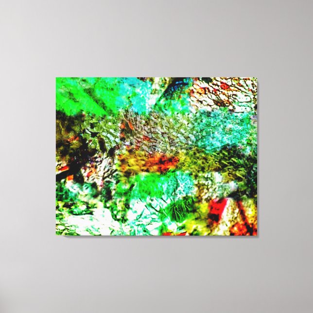 Yellow white abstract Stretched Canvas,Joy calming Canvas Print (Front)