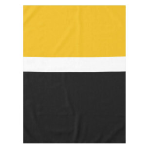 Yellow White Black Color Block Style Design Tablecloth