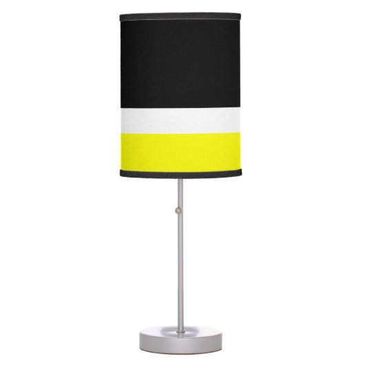 Yellow White Black Colorblock Table Lamp (Front)