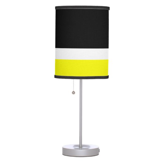 Yellow White Black Colorblock Table Lamp (Right)