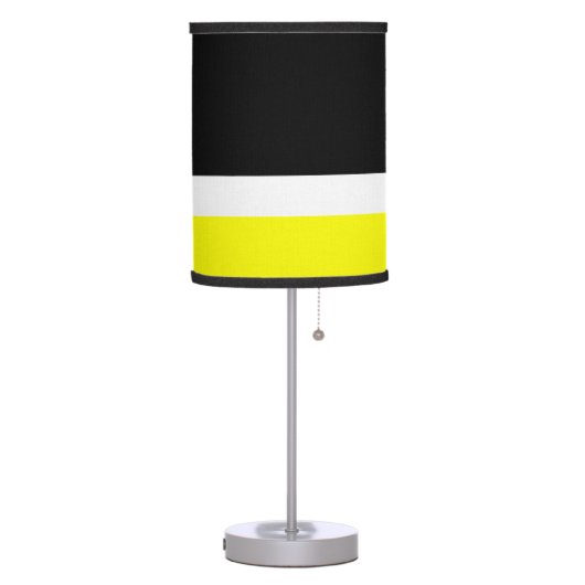 Yellow White Black Colorblock Table Lamp (Left)