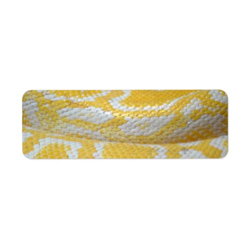 YELLOW WHITE BOA SNAKE SKIN TEXTURES REPTILES PATT LABEL