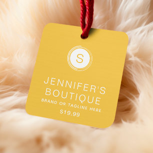 Yellow White Boutique Small Business Branding Calling Card