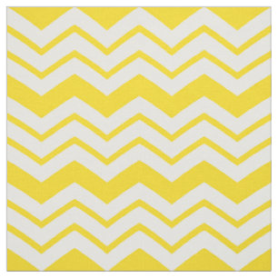 Yellow White Chevron Zigzag Pattern Design  Fabric
