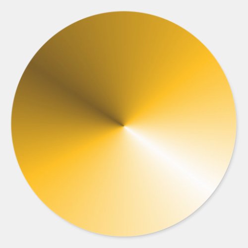 Yellow White Color Blank Template Custom Trendy Classic Round Sticker
