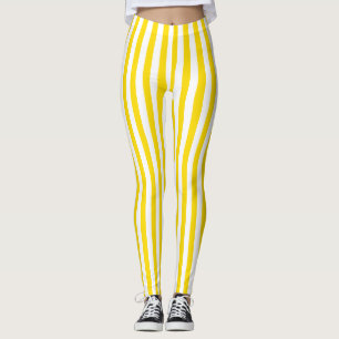 Yellow White Colors Modern Template Elegant Leggings