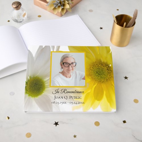 Yellow White Daisies Celebration of Life Funeral
