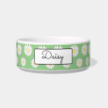 Yellow & White Daisies Personalized<br><div class="desc">Yellow & White Daisies Personalized Dog Bowl</div>