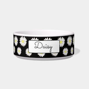Yellow & White Daisies Personalized Bowl
