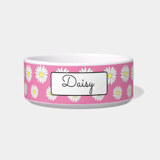 Yellow & White Daisies Personalized Bowl