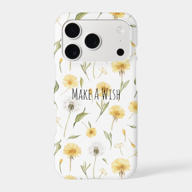 Yellow White Dandelions Flowers Case-Mate iPhone Case (Back)