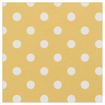 Yellow & White Dots | Fabric by FINEandDANDY at Zazzle