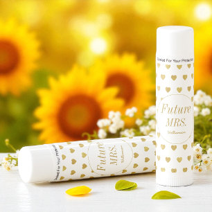 Yellow White Future Mrs Bridal Shower Lip Balm