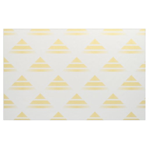 Yellow White Geo Triangle Pattern Fabric