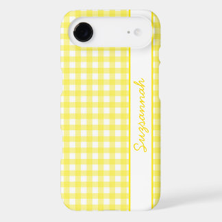 Yellow White Gingham Check Custom Case-Mate iPhone 17 Air Case