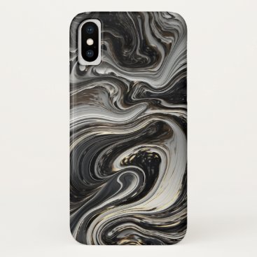 Yellow White Gold Marble iPhone XS Case
