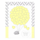 Yellow, White Gray Elephant Baby Shower - Guest
