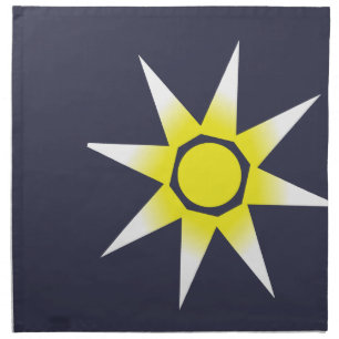 Yellow White Magic Sun Product Cloth Napkin