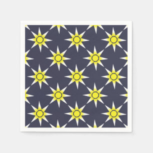 Yellow White Magic Sun Product Napkins
