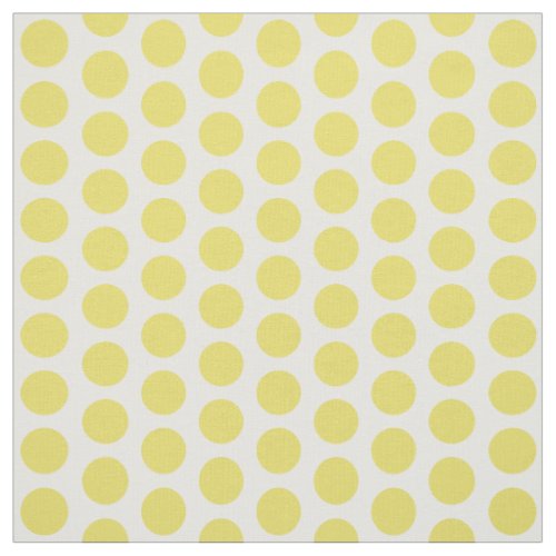 Yellow White Mini Polka Dots Fabric