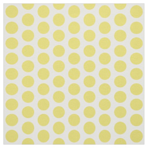 Yellow White Mini Polka Dots Fabric