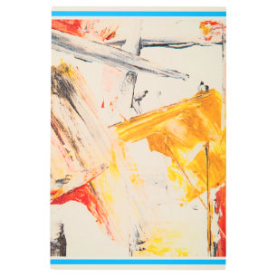 Yellow & White Minimal Abstract Metal Wall Art