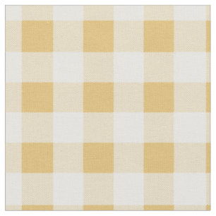 Yellow & White Plaid Gingham Fabric