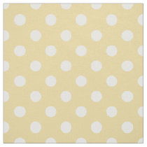 Yellow white polka dots pattern fabric