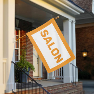 Yellow & White Salon Business Banner Advertising House Flag