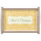 Yellow white seamless monogram Serving Tray