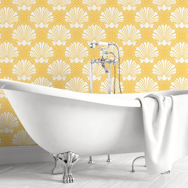 Yellow & White Seashell Wallpaper (Creator Uploaded)