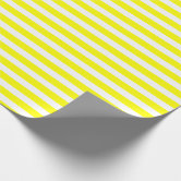 Large Golden Yellow and White Stripes Wrapping Paper