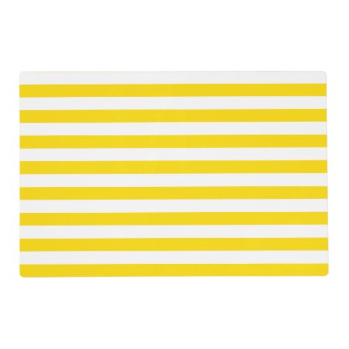 Yellow White Stripe Template Elegant Trend Colors Placemat