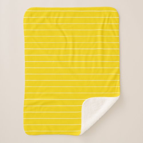 Yellow White Stripe Template Trend Colors Elegant Sherpa Blanket