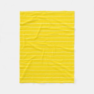 Yellow White Stripe Trend Colors Template Elegant  Fleece Blanket