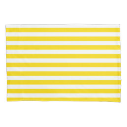 Yellow White Stripe Trendy Stylish Template Single Pillow Case